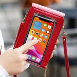 Touchscreen-Handytasche zum Umhängen, multifunktionale Geldbörse mit Reißverschluss – Bild 6