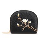 Halbrunder Stickerei-Ausweishalter mit großem Fassungsvermögen und mehreren Kartenfächern