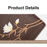 Halbrunder Stickerei-Ausweishalter mit großem Fassungsvermögen und mehreren Kartenfächern – Bild 4