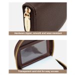 Halbrunder Stickerei-Ausweishalter mit großem Fassungsvermögen und mehreren Kartenfächern – Bild 5