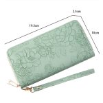 Geprägtes, langes Portemonnaie mit großem Fassungsvermögen und mehreren Kartenfächern – Bild 2