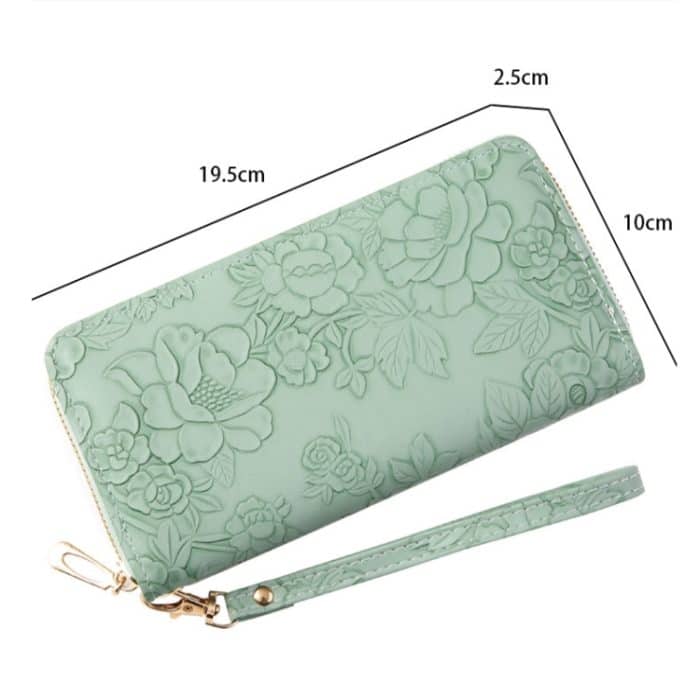 Geprägtes, langes Portemonnaie mit großem Fassungsvermögen und mehreren Kartenfächern – Bild 2