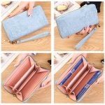 Geprägtes, langes Portemonnaie mit großem Fassungsvermögen und mehreren Kartenfächern – Bild 5