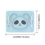 Baby Integrierte Saugnapf Grid Lebensmittel Platte Kinder Panda Silicon Kleber Gerichte – Bild 4