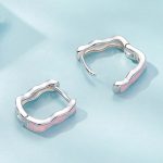 S925 Sterling Silber Rosa Zirkon Damen Ohrringe – Bild 3