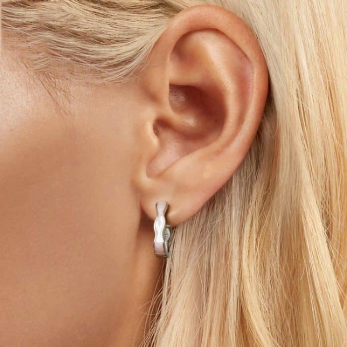 S925 Sterling Silber Rosa Zirkon Damen Ohrringe – Bild 6