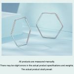 Sechseckige Ohrringe aus S925-Sterlingsilber mit Zirkon – Bild 5