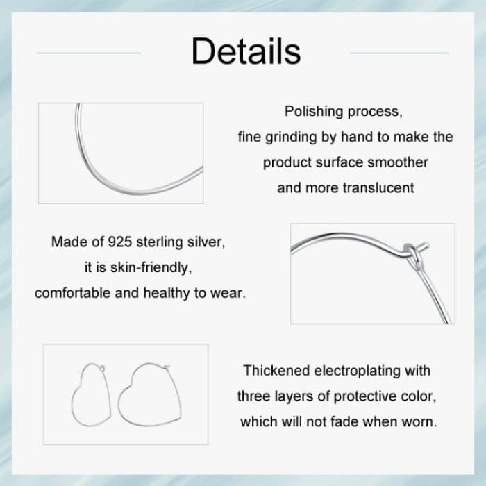 S925 Sterling Silber Zirkon Liebe Herz Ohrringe – Bild 5