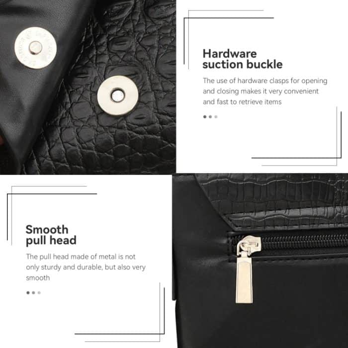 Vertikale Herren-Umhängetasche aus PU-Leder, wasserabweisende, lässige Aktentasche – Bild 6