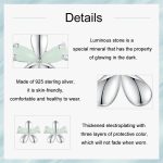 S925 Sterling Silber platinierte leuchtende Blumen-Ohrstecker – Bild 4