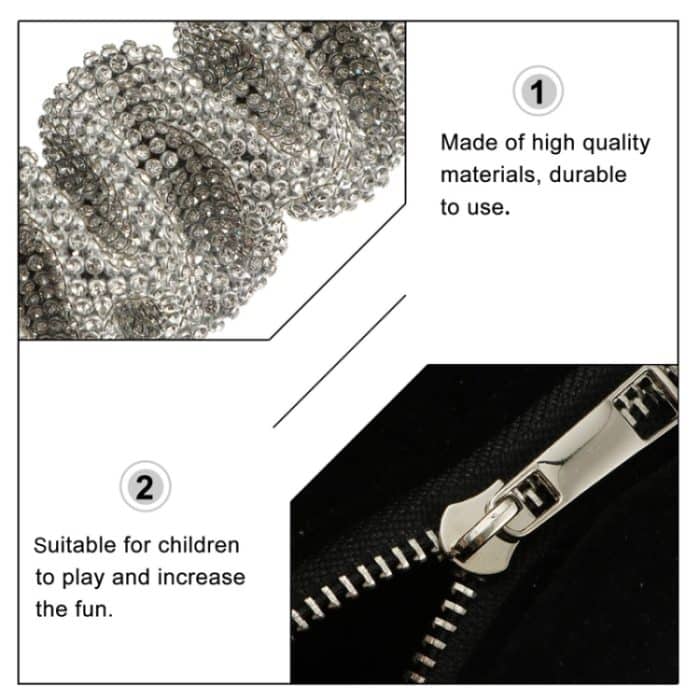 Samt mit Strass Abendtasche Damen Bankett Abend Clutch – Bild 4