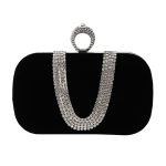 U-förmige, verzierte Abendtasche für Damen, Bankett-Abend-Clutch