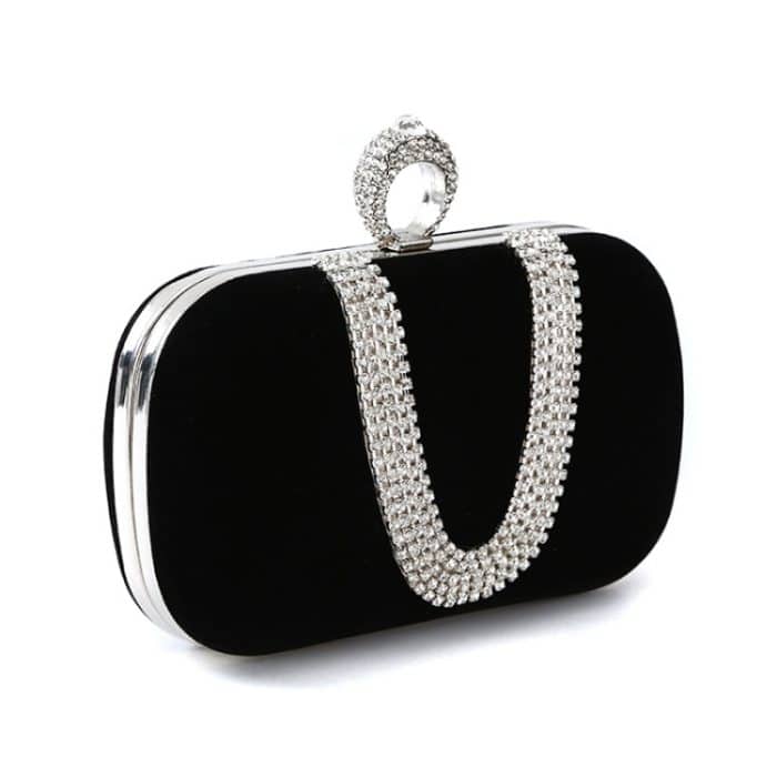 U-förmige, verzierte Abendtasche für Damen, Bankett-Abend-Clutch – Bild 2
