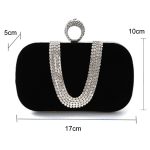 U-förmige, verzierte Abendtasche für Damen, Bankett-Abend-Clutch – Bild 3