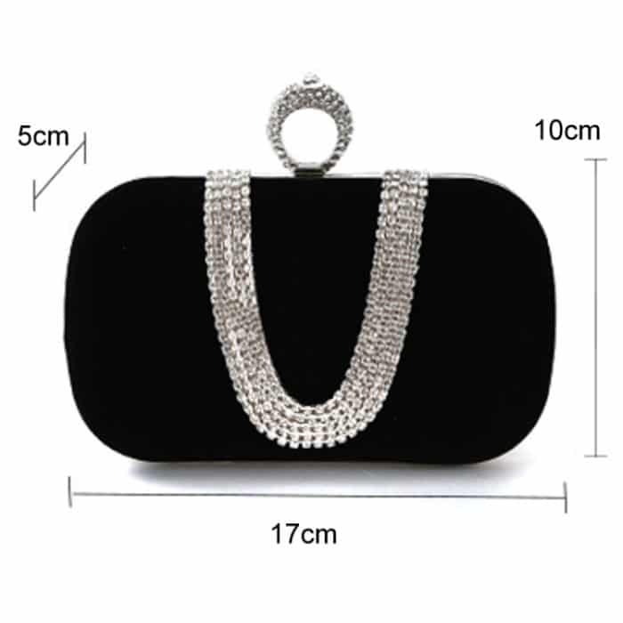 U-förmige, verzierte Abendtasche für Damen, Bankett-Abend-Clutch – Bild 3