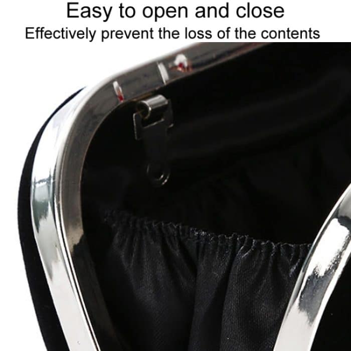 U-förmige, verzierte Abendtasche für Damen, Bankett-Abend-Clutch – Bild 7