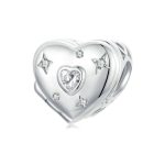 S925 Sterling Silber Platiniert Valentinstag Liebe Öffnen Schließen DIY Perlen