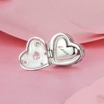 S925 Sterling Silber Platiniert Valentinstag Liebe Öffnen Schließen DIY Perlen – Bild 2