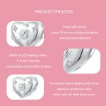 S925 Sterling Silber Platiniert Valentinstag Liebe Öffnen Schließen DIY Perlen – Bild 3