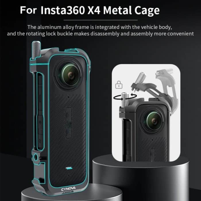 Für Insta360 X4 CYNOVA Metall-Kaninchenkäfig + Objektivdeckel-Set, Schutzzubehör – Bild 2
