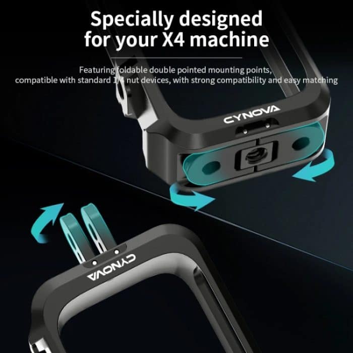 Für Insta360 X4 CYNOVA Metall-Kaninchenkäfig + Objektivdeckel-Set, Schutzzubehör – Bild 5