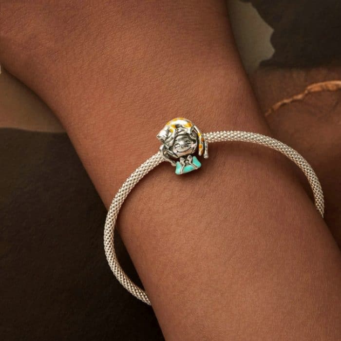 S925 Sterling Silber süße kleine Mädchen Katze DIY Perlen – Bild 5