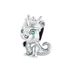 S925 Sterling Silber Neujahr süßer kleiner Drache DIY Perlen