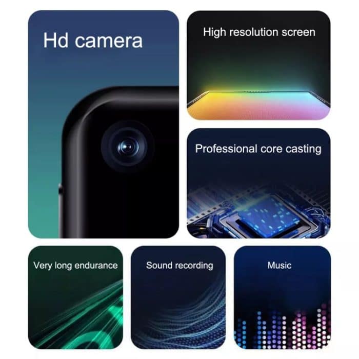 A30 MP3-Player mit FHD 720P Digitalkamera Bluetooth 5.4 Verlustfreier Sound Audio-Player, Excluding Memory Card, 4GB, 8GB, 16GB, 32GB, 64GB – Bild 5