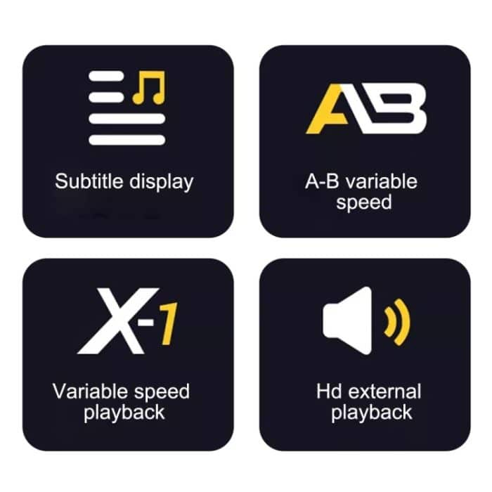 A30 MP3-Player mit FHD 720P Digitalkamera Bluetooth 5.4 Verlustfreier Sound Audio-Player, Excluding Memory Card, 4GB, 8GB, 16GB, 32GB, 64GB – Bild 10