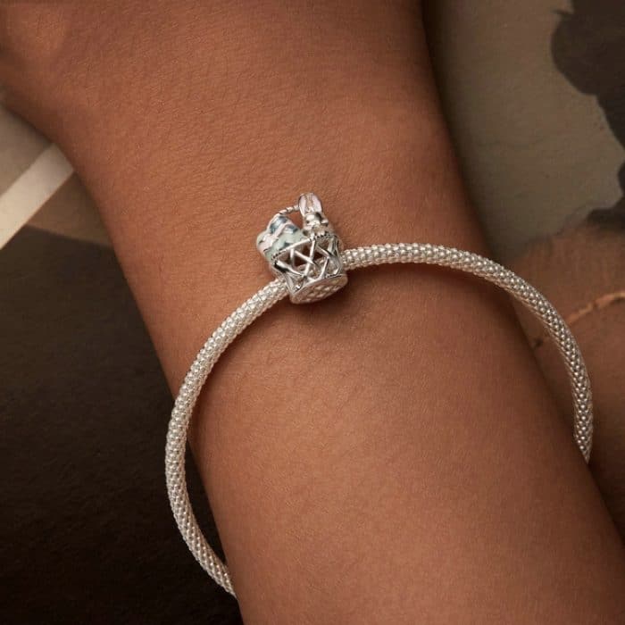 S925 Sterling Silber Ostern Korb Ei Kaninchen DIY Perlen – Bild 5