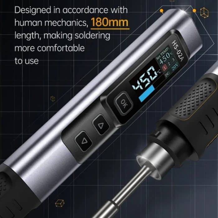 FNIRSI Tragbares Lötkolbenset mit konstanter Temperatur, HS-02A Standard-B Round Tip, HS-02A Standard 6 Head, HS-02A Upgrade B+C2C Line+90W US Plug, HS-02A Upgrade B+C2C Line+100W US Plug+EU Adapter, HS-02A Upgrade 6 Head+C2C Line+90W US Plug... – Bild 9