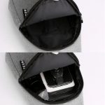 Herren Brusttasche Casual Sports Schulter Umhängetasche Canvas Rucksack, Black, Grey, Dark Blue – Bild 7