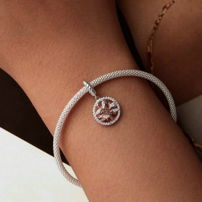 S925 Sterling Silber Roségold Baum des Lebens Anhänger DIY Perlen – Bild 5