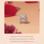 S925 Sterling Silber Galvanisierte Rose Gold Herz Hohl DIY Perlen – Bild 5