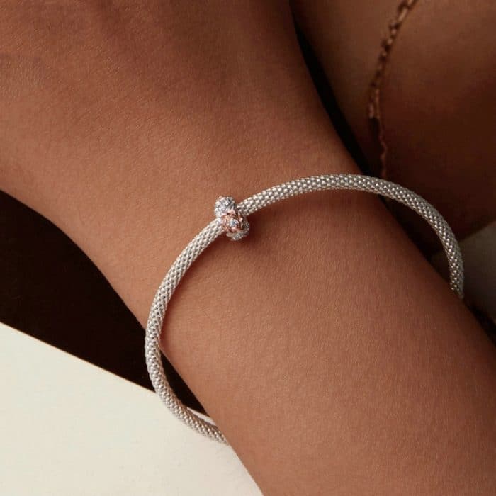 S925 Sterling Silber Rose Armband DIY Perlen Zubehör – Bild 6