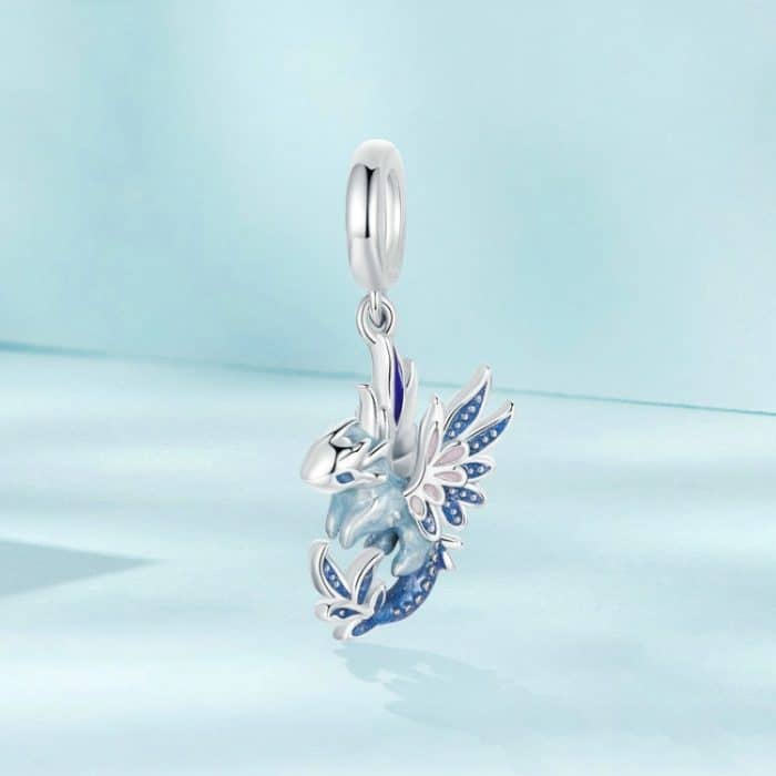 S925 Sterling Silber Fliegender Drache DIY Schmuck Anhänger Perlen – Bild 2