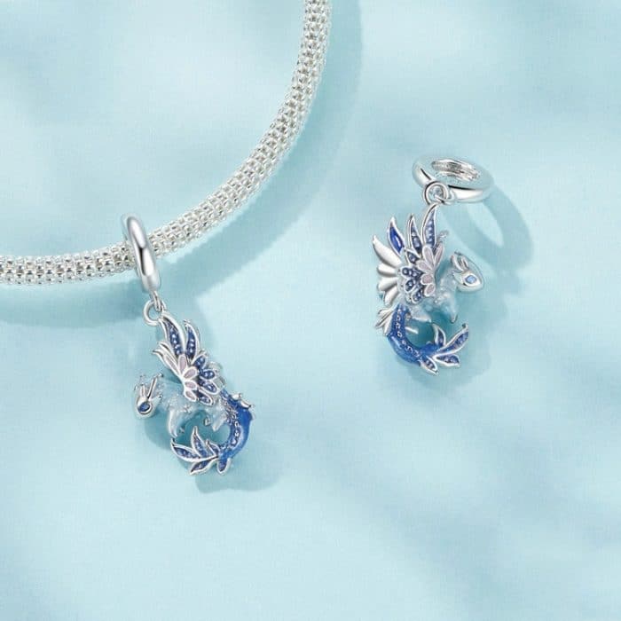 S925 Sterling Silber Fliegender Drache DIY Schmuck Anhänger Perlen – Bild 3