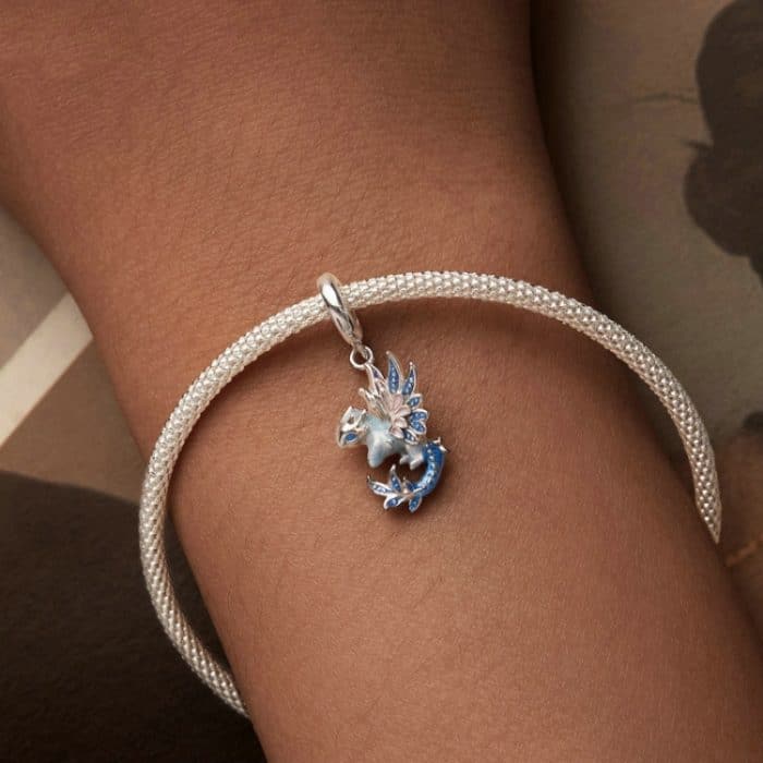 S925 Sterling Silber Fliegender Drache DIY Schmuck Anhänger Perlen – Bild 6