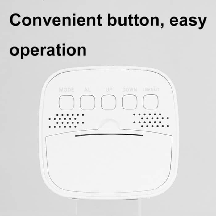 Multifunktionale Temperatur und Luftfeuchtigkeit LCD Uhr Home Nachttisch Wecker – Bild 6