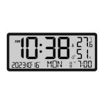 LCD Multifunktionale Wohnzimmer Wanduhr Elektronische Uhr Mit Datum/Temperatur/Feuchtigkeit Display