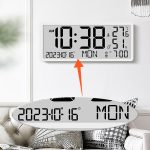 LCD Multifunktionale Wohnzimmer Wanduhr Elektronische Uhr Mit Datum/Temperatur/Feuchtigkeit Display – Bild 5