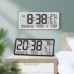 LCD Multifunktionale Wohnzimmer Wanduhr Elektronische Uhr Mit Datum/Temperatur/Feuchtigkeit Display – Bild 8