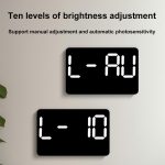 Multifunktionale LED Digital Display Elektronische Wanduhr Wohnzimmer Leiser Wecker, Blue, Green, Orange, Colorful – Bild 4