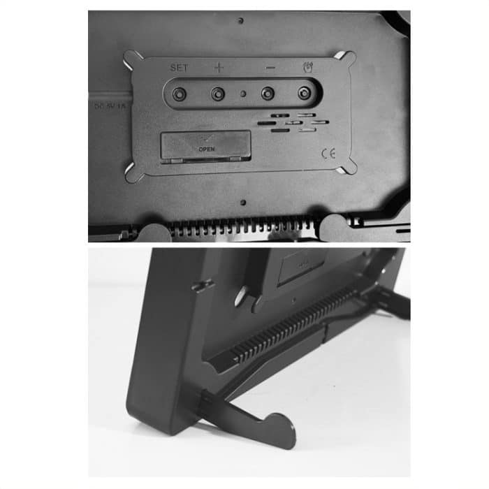 Multifunktionale LED Digital Display Elektronische Wanduhr Wohnzimmer Leiser Wecker, Blue, Green, Orange, Colorful – Bild 7