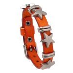 Personalisiertes Street Punk Style Armband Pentagramm Vintage Rindsleder Armband