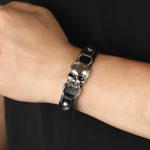 Einfaches Totenkopf-Lederarmband, personalisierter trendiger Street-Handschmuck – Bild 5