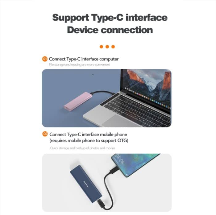 Blueendless M2815SN M.2 Dual Protokoll Typ-C 3,1 Mobile Festplatte Box Laptop Externe SSD – Bild 13