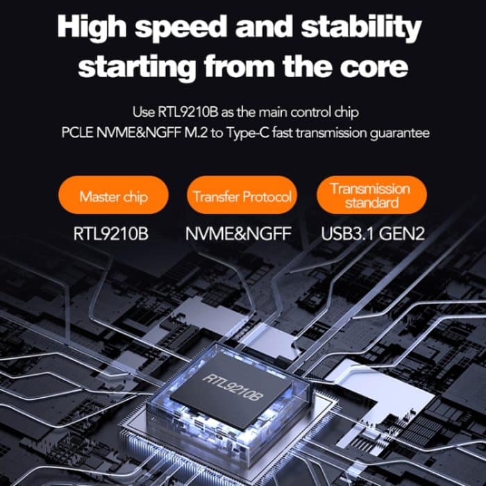 Blueendless M2815SN M.2 Dual Protokoll Typ-C 3,1 Mobile Festplatte Box Laptop Externe SSD – Bild 5