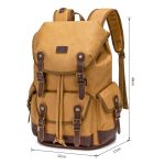 Retro Canvas Rucksack Große Kapazität Reise Computer Tasche – Bild 3