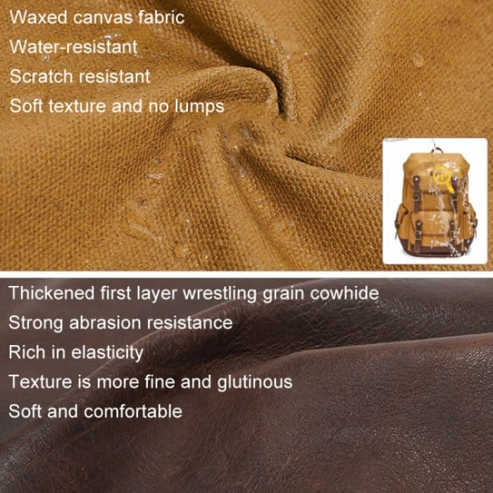 Retro Canvas Rucksack Große Kapazität Reise Computer Tasche – Bild 7